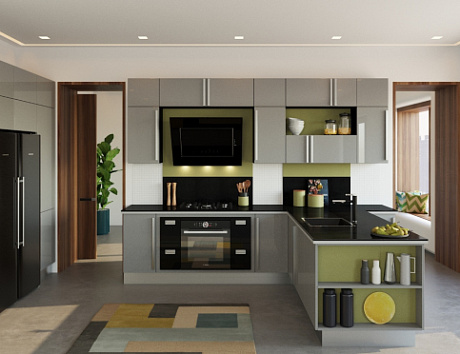 Серая кухня в Егорьевске