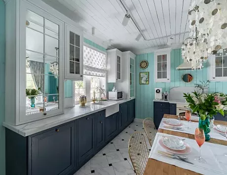 Синяя кухня в Твери