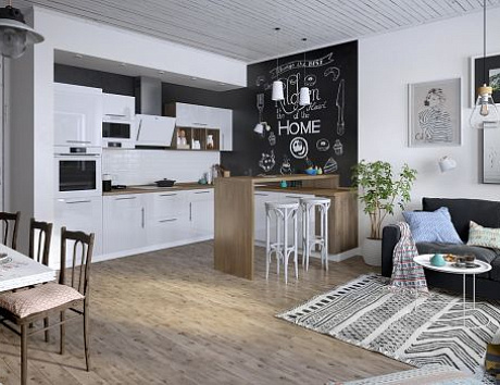 Бюджетная кухня площадью 6 кв.м