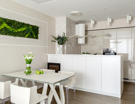 Бежевая кухня в Мурманске