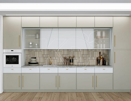 Деревянная кухня в стиле модерн