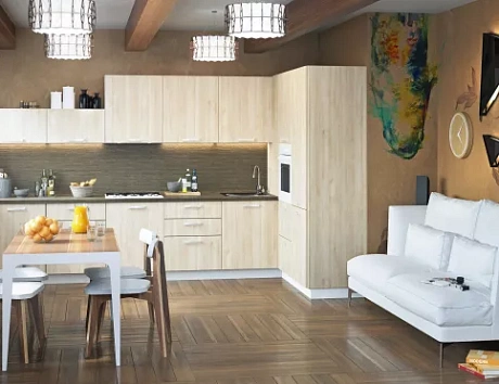 Коричневая кухня в Новосибирске