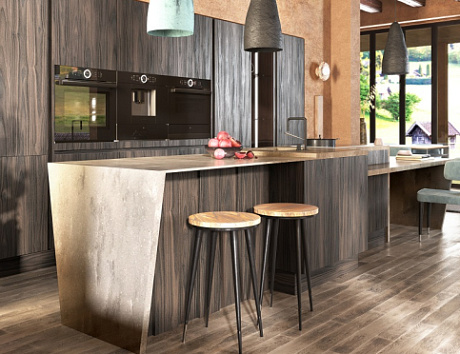 Коричневая кухня в Воронеже