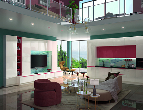 Бежевая кухня в Мурманске