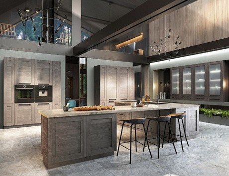 Коричневая кухня в Клину