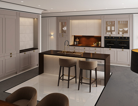 Кухни с островом и полуостровом