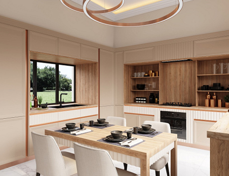 Бежевая кухня во Владивостоке