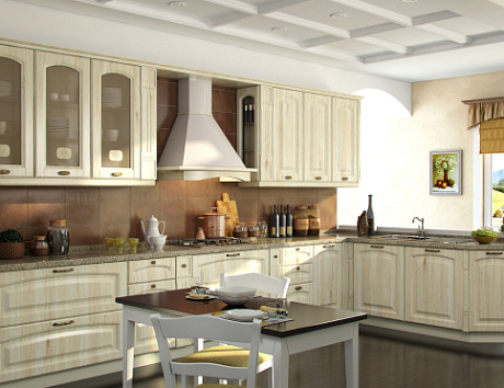 Бежевая кухня в Мурманске